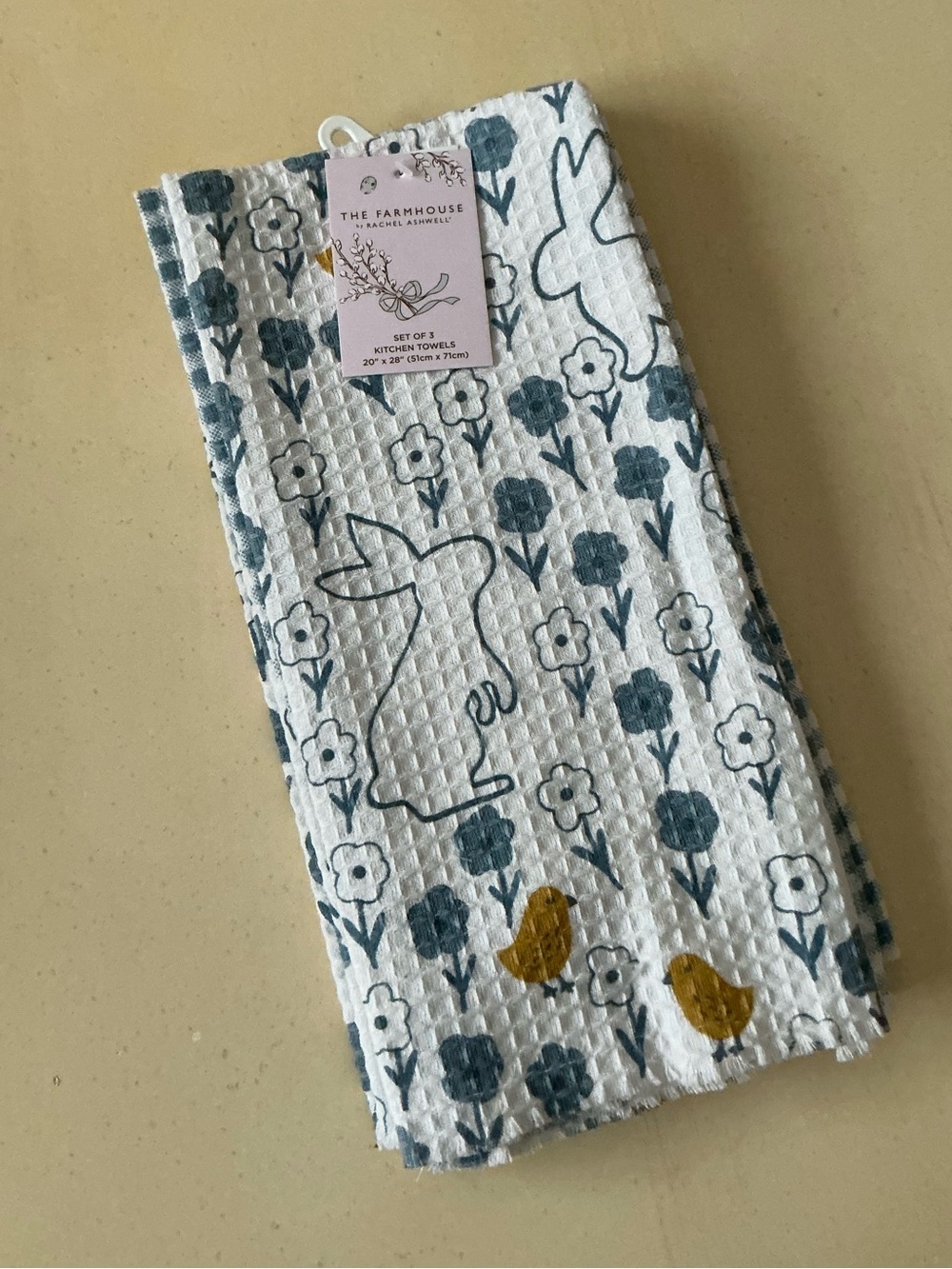NWT Set/3 Spring Easter Bunny Design Kitchen Dish Towels 🐇